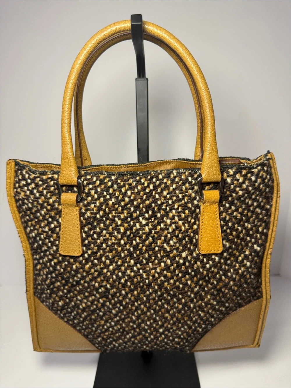 Prada Vintage “Stuoia Tweed” Mini Tote Bag - Picture 6 of 12